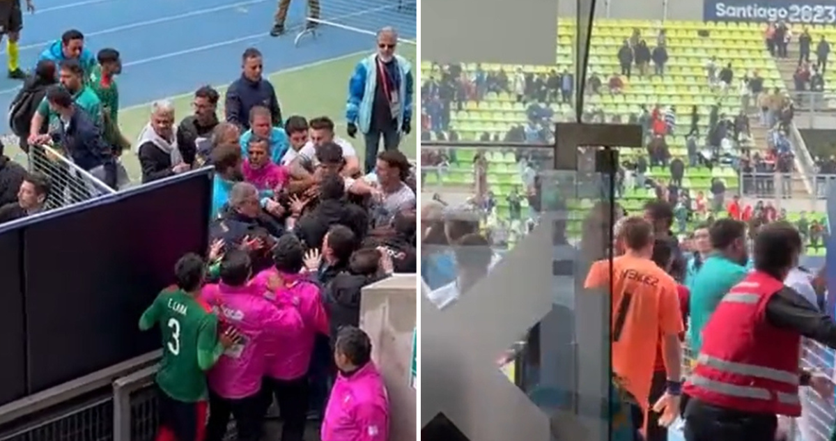 México y Uruguay protagonizan fuerte pelea tras victoria azteca en los Panamericanos.