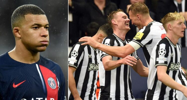 Newcastle y una paliza al PSG en la Champions League