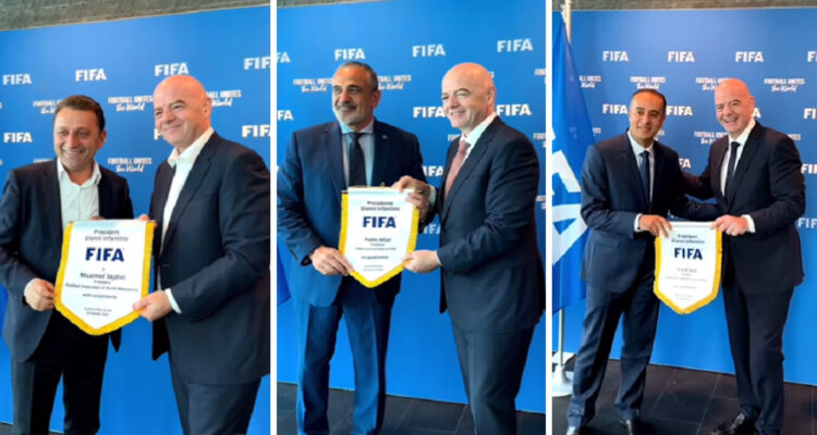 Gianni Infantino recibió a Chile, Argelia y Macedonia del Norte.