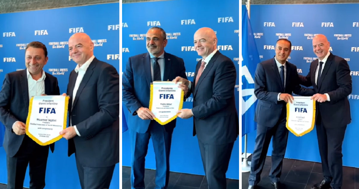 Gianni Infantino recibió a Chile, Argelia y Macedonia del Norte.