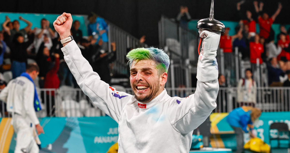 Pablo Núñez a la final de esgrima en Santiago 2023