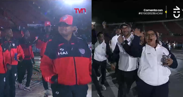 Transmisión de TVN y CHV de ceremonia de Juegos Panamericanos