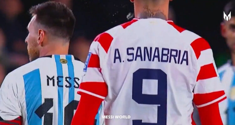 Lionel Messi recibió escupitajo del paraguayo Antonio Sanabria.