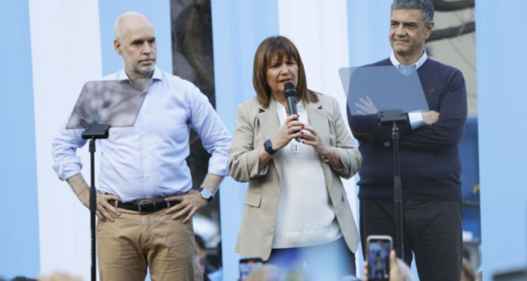 Patricia Bullrich en su discurso en Barrancas de Belgrano