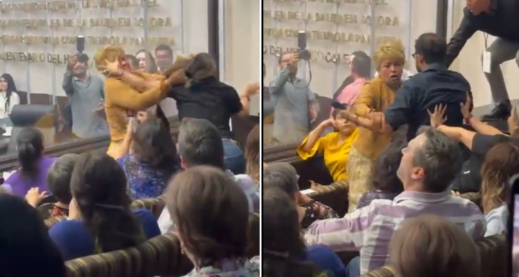 Pelea a golpes de reporteras en México