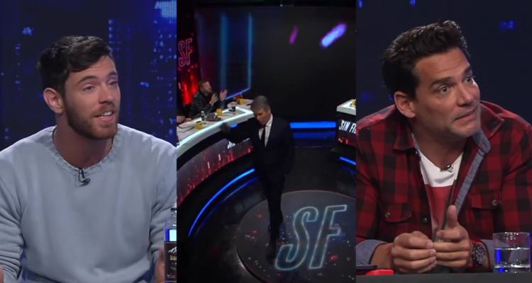 Lucas Crespo (izquierda); Gonzalo Feito (centro) y Christian de la Fuente (derecha) en Sin Filtros