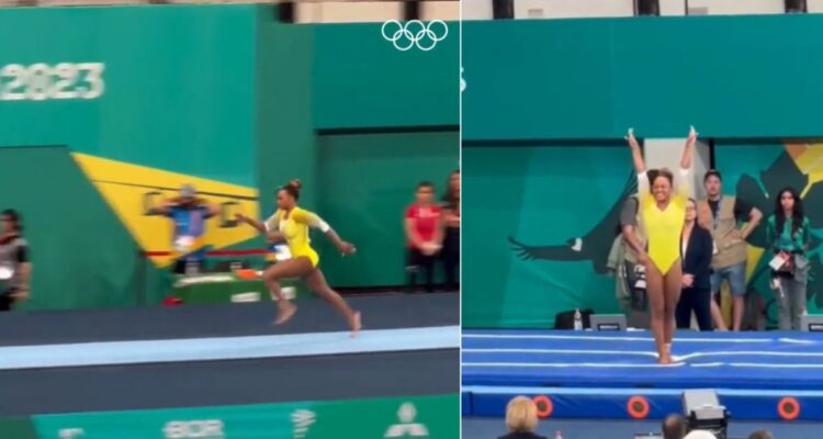 Rebeca Andrade demostró en un solo salto por qué es una de las mayores figuras de Santiago 2023