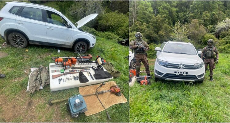 Recuperan vehículo robado e incautan elementos para cometer delitos