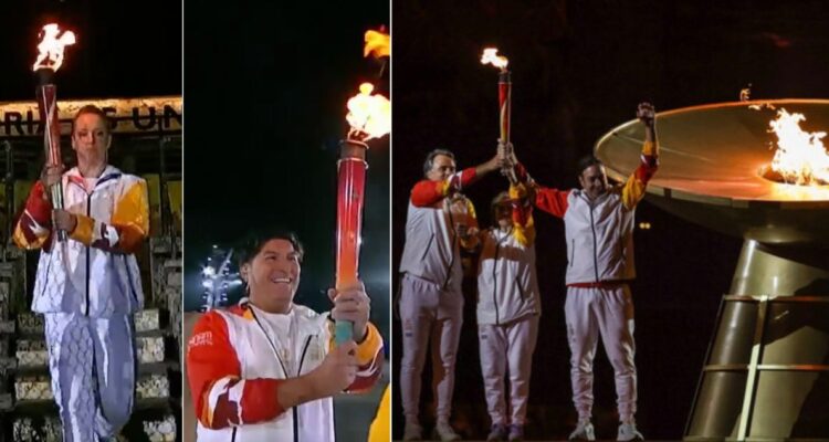Emocionante y simbólico momento con figuras del deporte chileno: así se encendió la llama panamericana