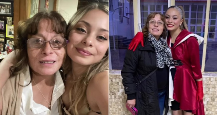 Skarleth Labra y mensajea su abuela