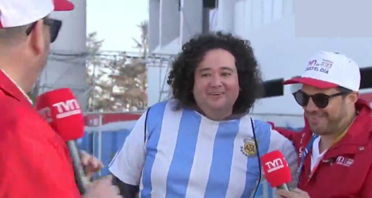 Supuesto hincha argentino
