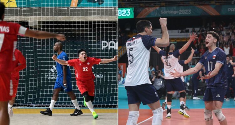 Triunfazos de balonmano y vóleibol piso masculino para el Team Chile