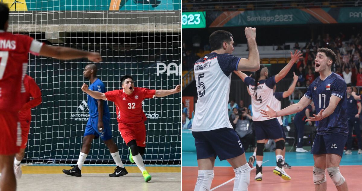 Triunfazos de balonmano y vóleibol piso masculino para el Team Chile