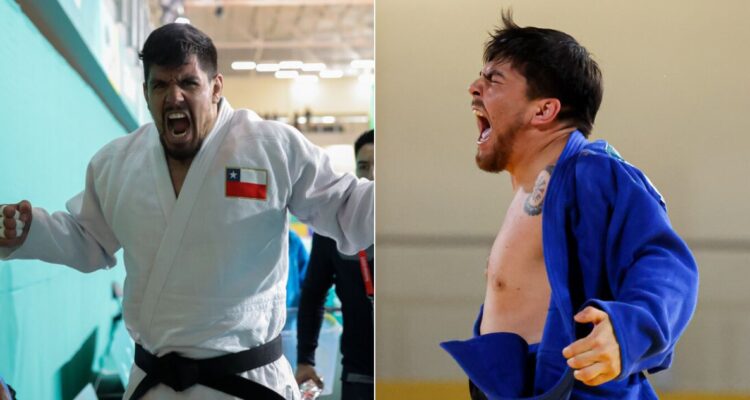 Thomas Briceño y FRancisco Solís a finales del judo en Santiago 2023