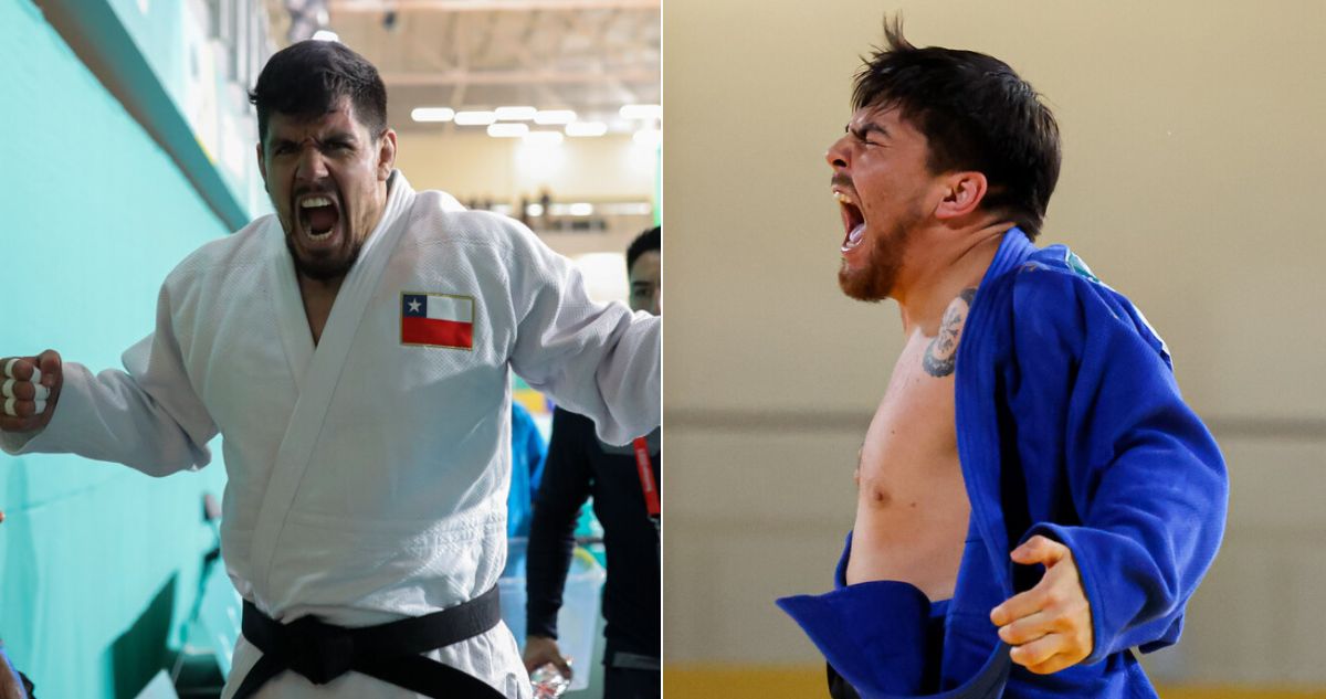 Thomas Briceño y FRancisco Solís a finales del judo en Santiago 2023