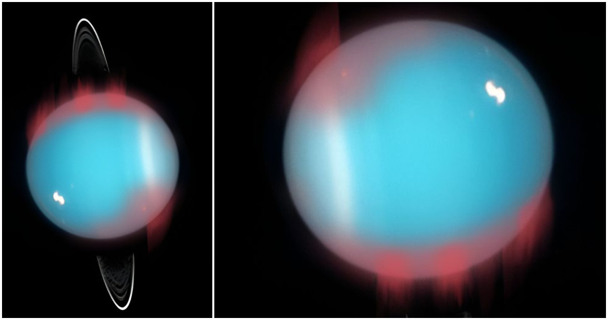 Confirman la existencia de auroras infrarrojas en Urano con datos de hace 20 años