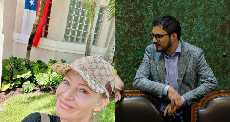 Marcela Vacarezza (izquierda) y Jaime Sáez (derecha) en referencia a sus dichos sobre alumnos de Vitacura