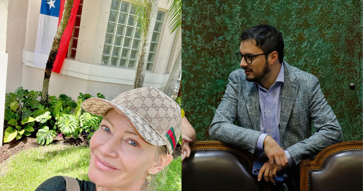 Marcela Vacarezza (izquierda) y Jaime Sáez (derecha) en referencia a sus dichos sobre alumnos de Vitacura