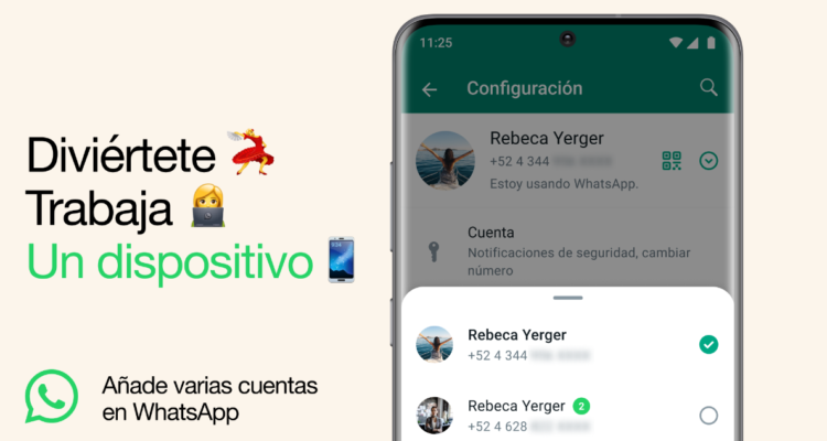 Whatsapp permitirá tener dos cuentas en un mismo teléfono.