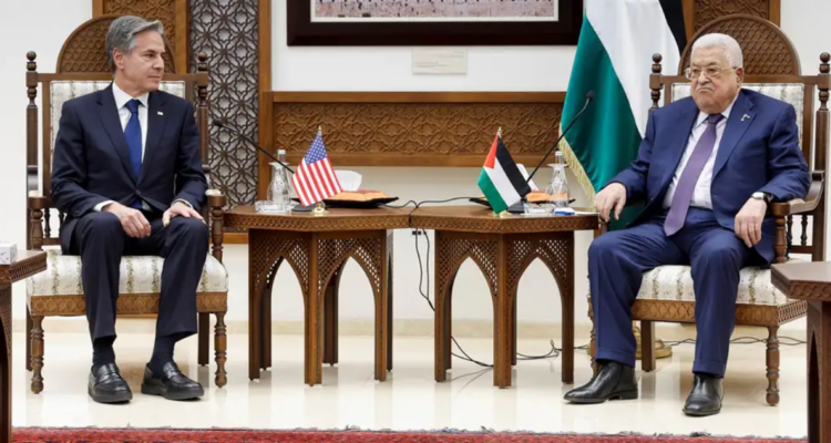 Abbas denuncia ante Blinken el genocidio de Israel en Gaza