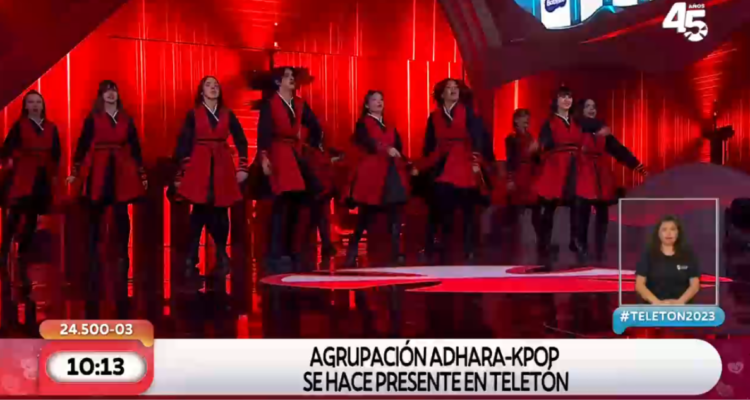“Fail” técnico en pleno show de Teletón: grupo de baile de k-popers, ADHARA, tuvo que repetir rutina
