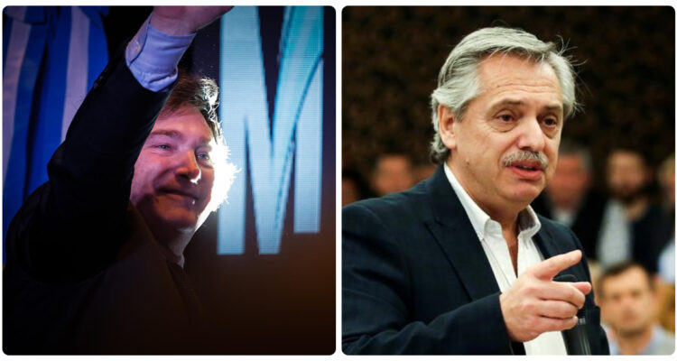 Javier Milei y Alberto Fernández