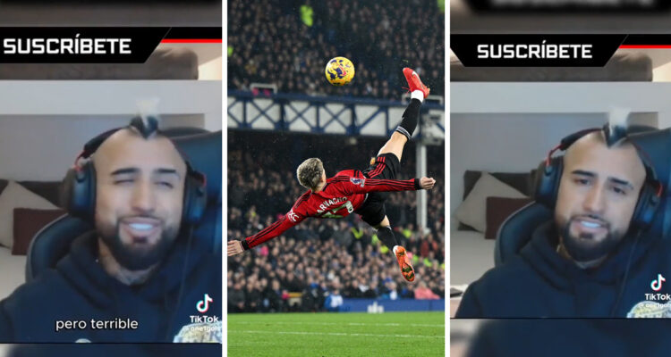 Arturo Vidal criticó a Alejandro Garnacho luego de su golazo.