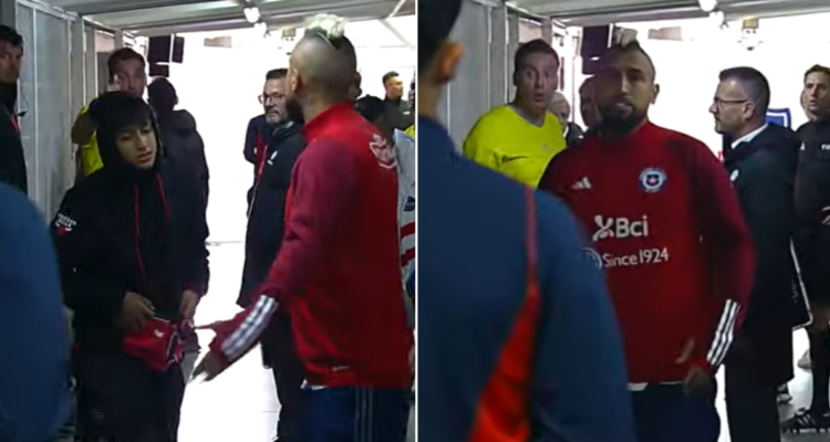 Arturo Vidal y su visita a los árbitros tras empate de Chile con Paraguay