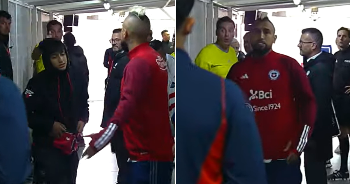 Arturo Vidal y su visita a los árbitros tras empate de Chile con Paraguay