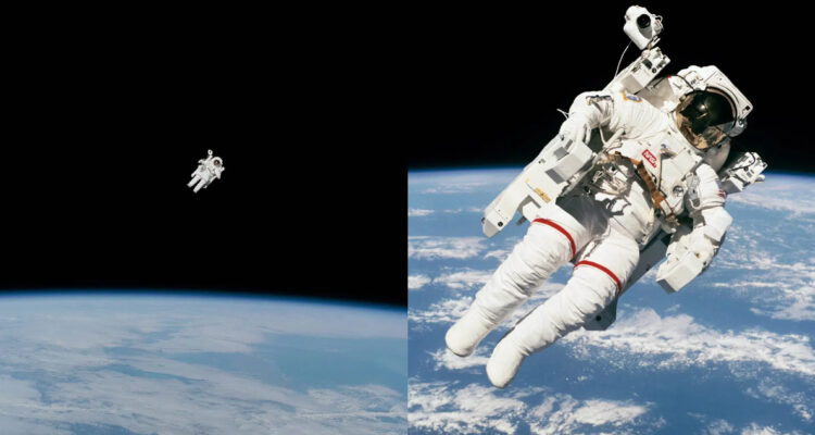 ¿Es real la imagen del astronauta flotando a la deriva en el espacio por encima de la Tierra?
