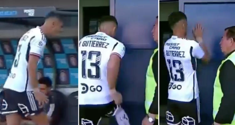 El berrinche de Bruno Gutiérrez tras ser expulsado en duelo ante Audax Italiano.