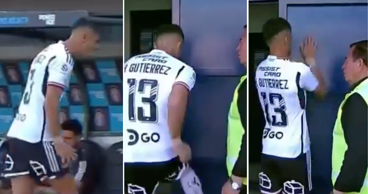El berrinche de Bruno Gutiérrez tras ser expulsado en duelo ante Audax Italiano.