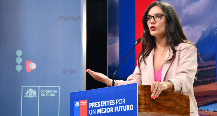 Vocera de gobierno, Camila Vallejo, en punto de prensa