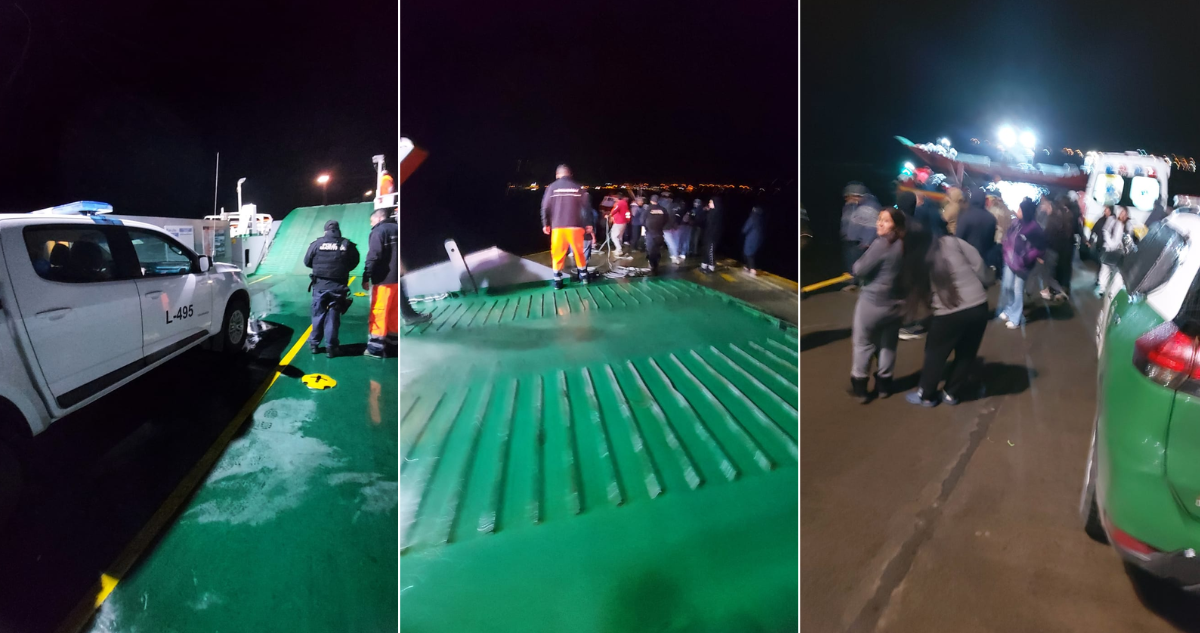 Camioneta cae a río Maullín con dos personas en su interior