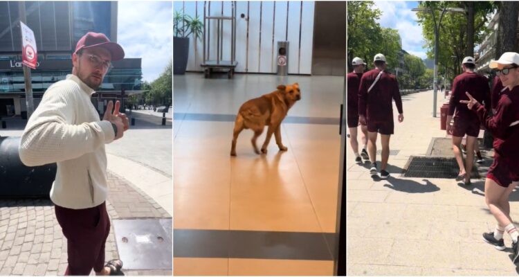 Atletas canadienses paseando por Concepción