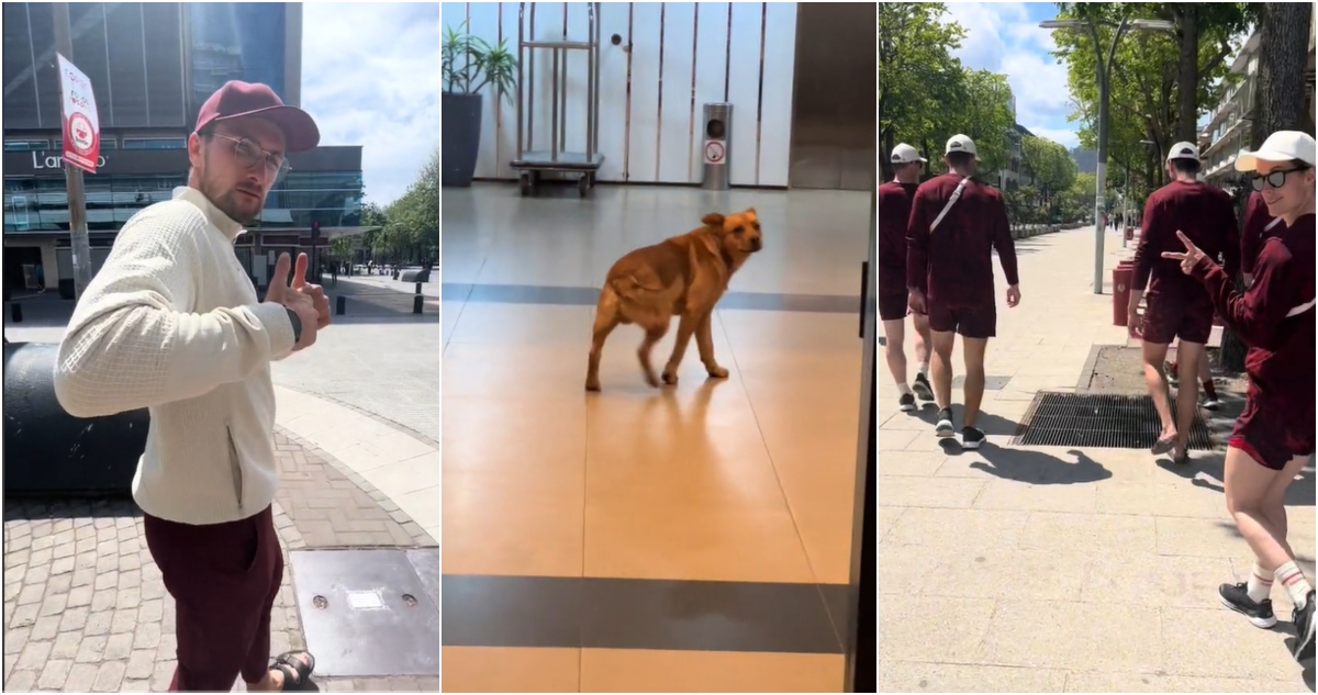 Atletas canadienses paseando por Concepción