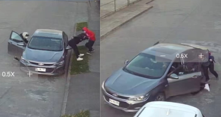Captan violento portonazo en Coronel: mujer forcejeó con delincuentes y fue arrastrada varios metros