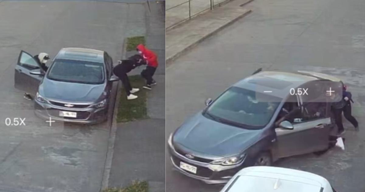 Captan violento portonazo en Coronel: mujer forcejeó con delincuentes y fue arrastrada varios metros
