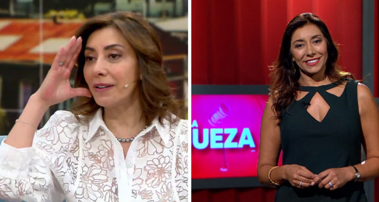 Carmen Gloria Arroyo en Buenos días a todos (izquierda) y en grabación de La Jueza de CHV (Derecha)