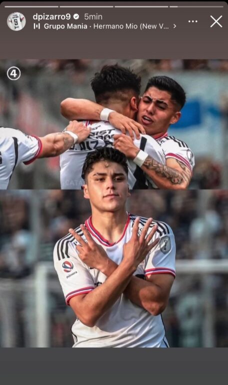 Damián Pizarro y su dedicatoria a Jordhy Thompson