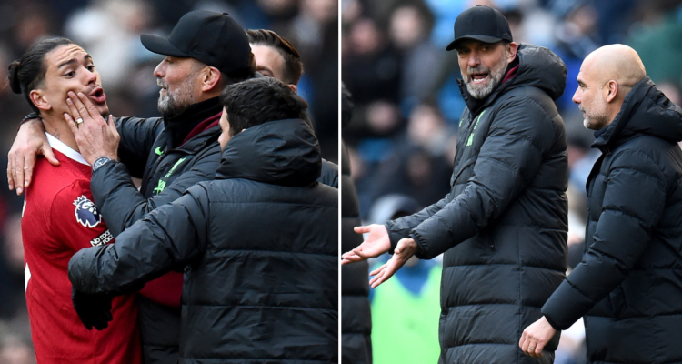 Jürgen Klopp explica a su manera la discusión entre Darwin y Guardiola.