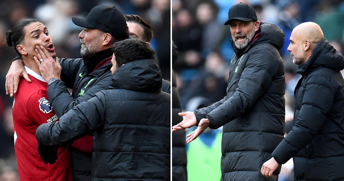 Jürgen Klopp explica a su manera la discusión entre Darwin y Guardiola.