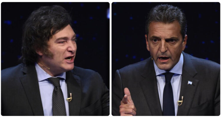 Javier Milei y Sergio Massa