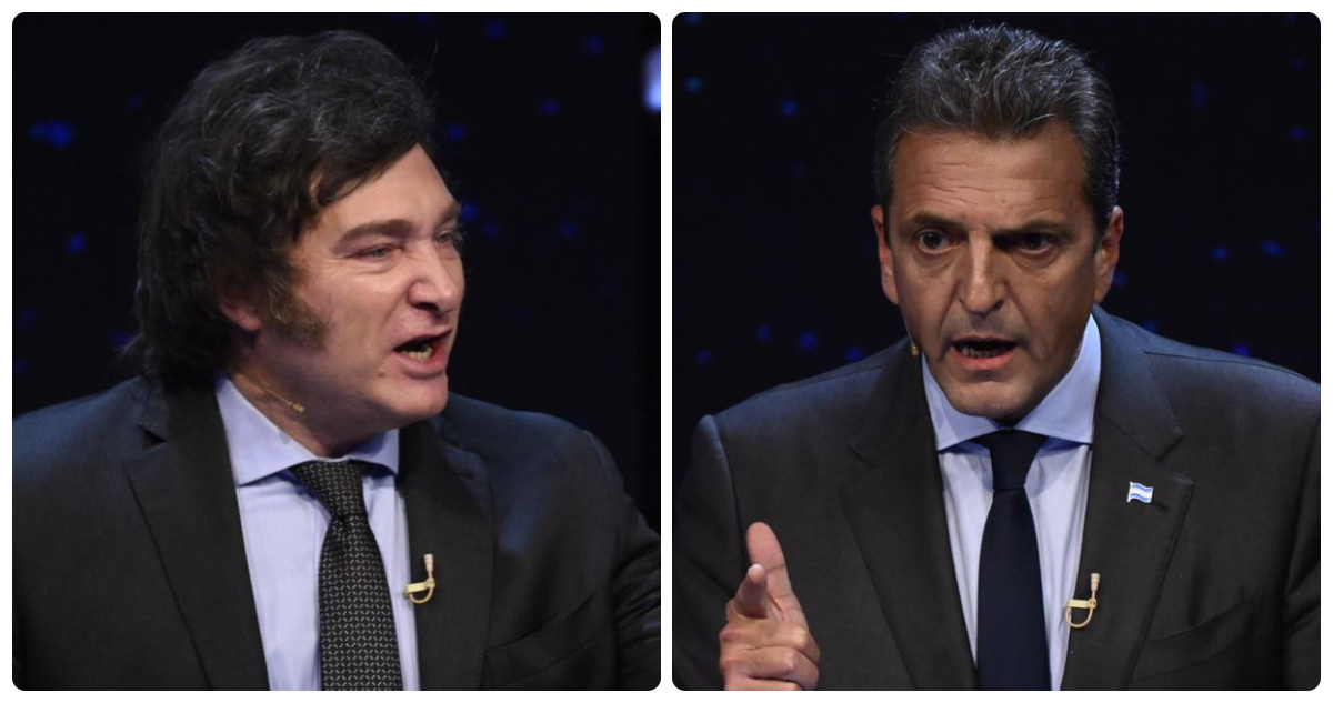 Javier Milei y Sergio Massa