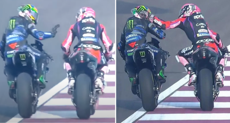 Espargaró agrede a piloto en plena competición y es multado en el Moto GP de Qatar.