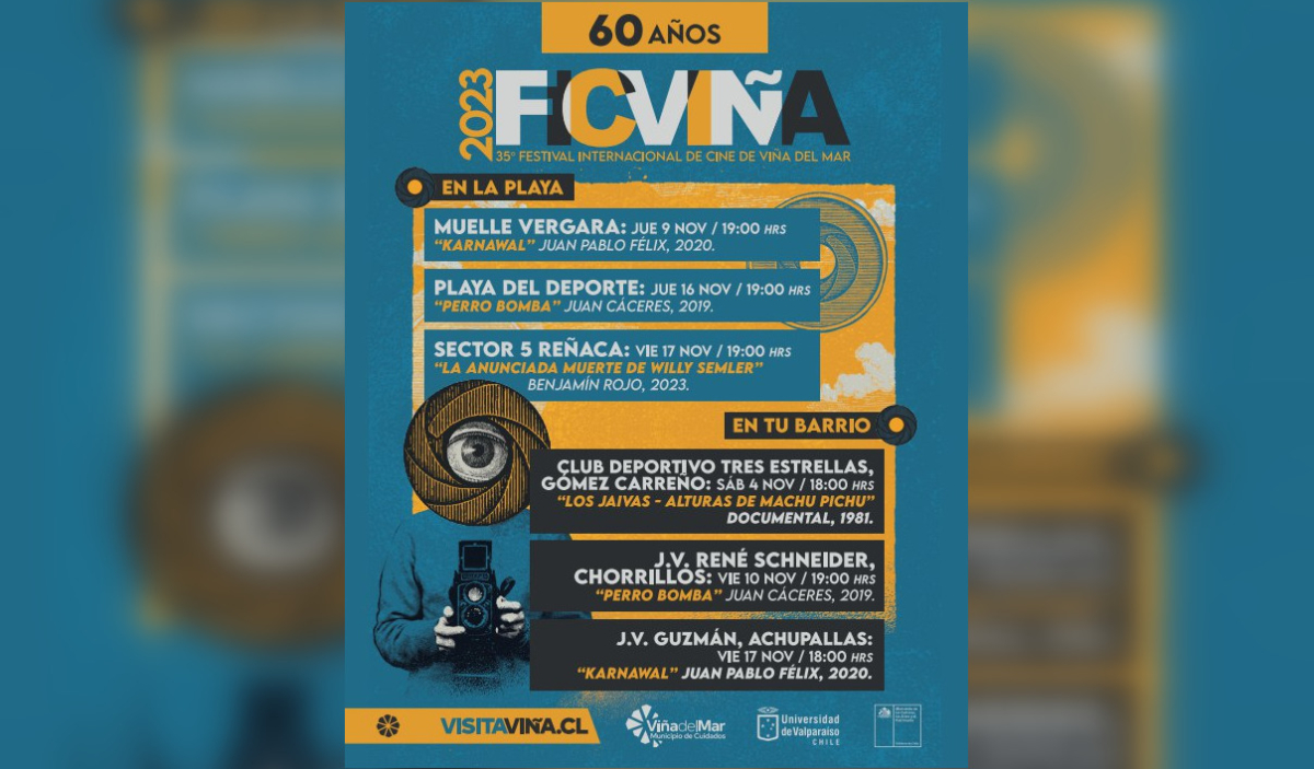 Festival de Cine de Viña del Mar celebra aniversario con muestra de películas al aire libre