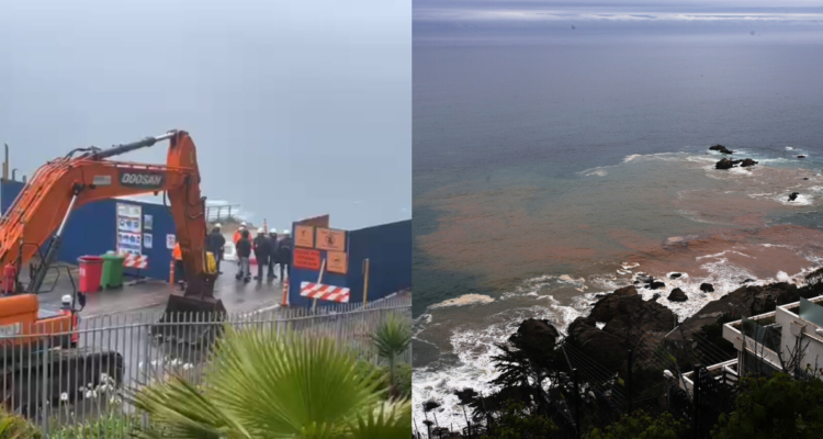 Viña del Mar: reportan deslizamiento en socavones aledaños a edificio Kandinsky en medio de lluvias