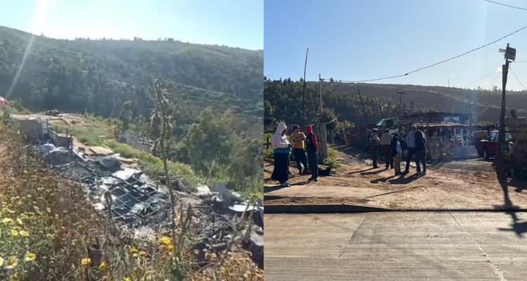 Mueren dos niños tras incendio en vivienda en campamento de Cerro La Cruz de Valparaíso