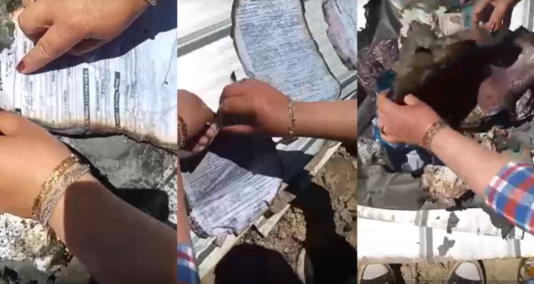 Documentos encontrados en incendio Coronel