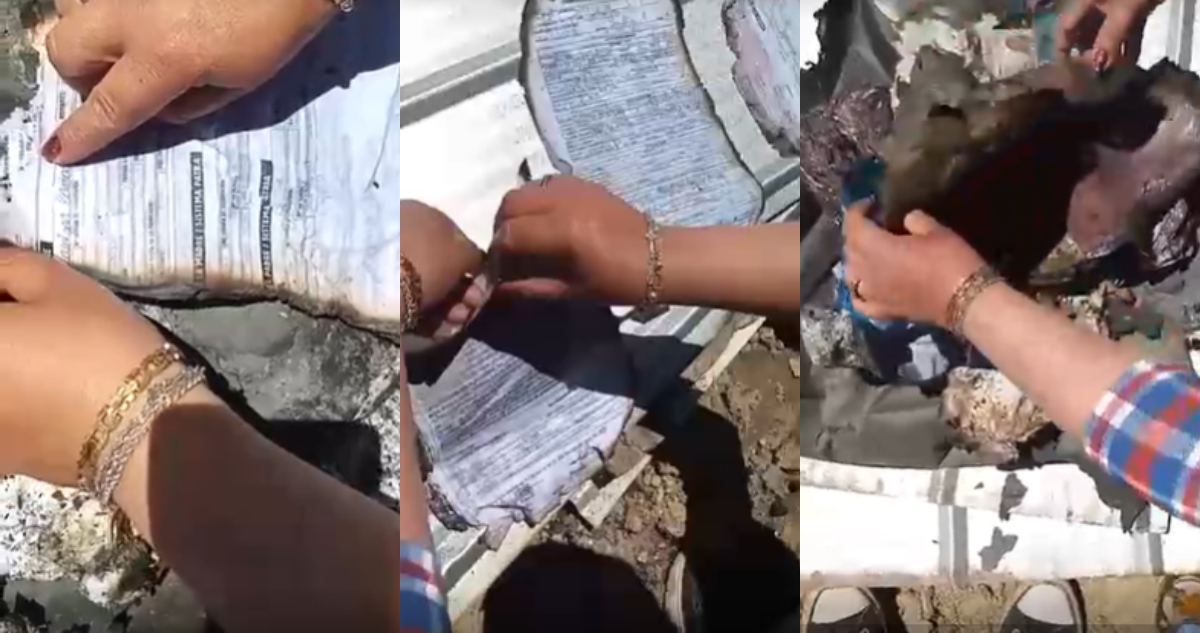Documentos encontrados en incendio Coronel